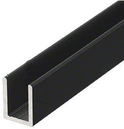 Brixwell SDCD38MBL-CCP23-XCP50 Matte Black 3/8" Fixed Panel Shower Door Deep