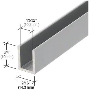 Brixwell SDCD3812A-CCP18-XCP50 Satin Anodized Frameless Shower Door Aluminum