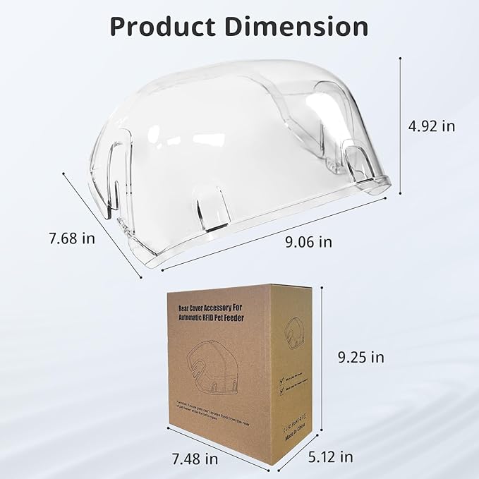Rear Cover for Automatic Microchip Cat Pet Feeder