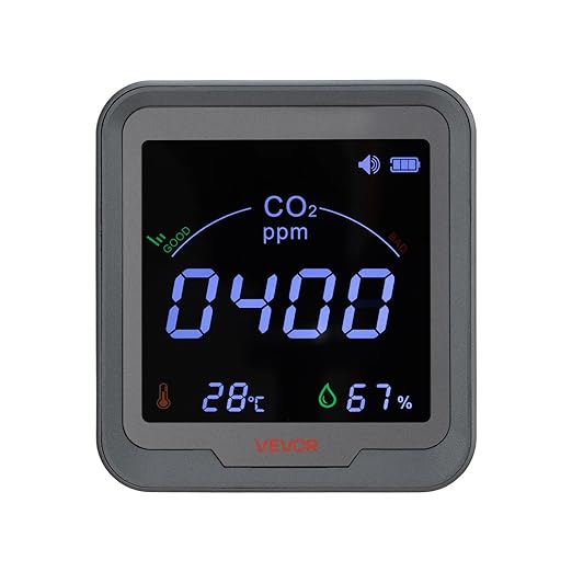 VEVOR Carbon Dioxide Monitor, CO2 Controller