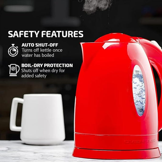 OVENTE Electric Kettle, 1.7L Fast Boiling Water Heater