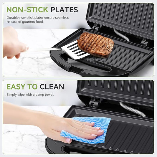 OSTBA Sandwich Maker & Panini Press, 2 Slice Grilled Cheese Maker