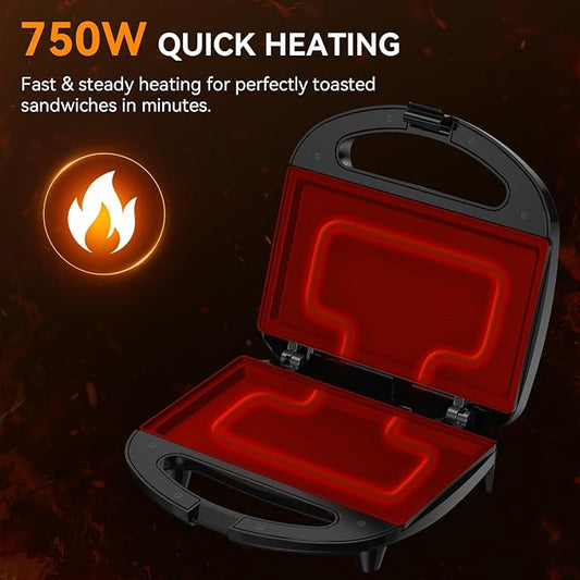 OSTBA Sandwich Maker, 2 Slice Grilled Cheese Maker