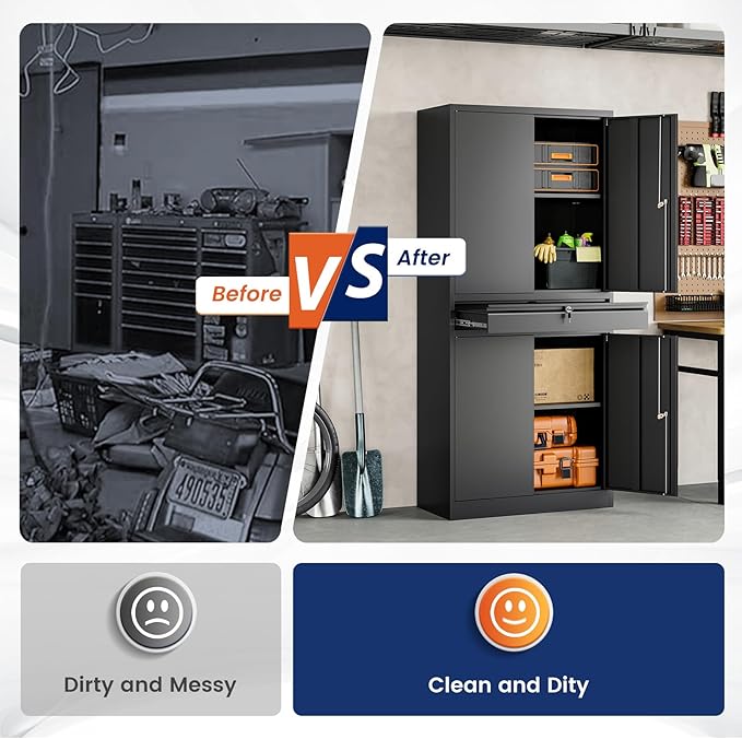 Yizosh Metal Garage Storage Cabinet