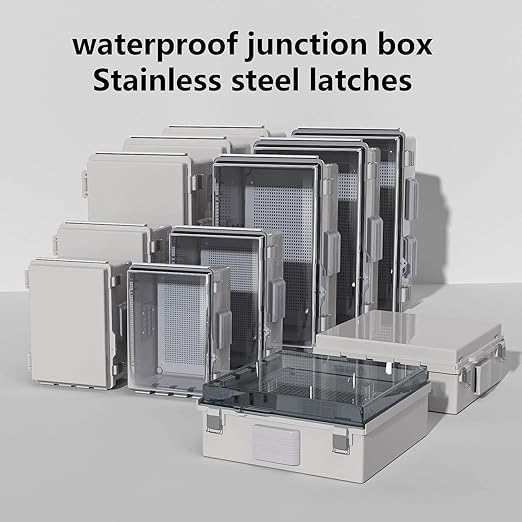 Electrical Junction Box, Ventilated Design, Cable Grommets, Indoor/Outdoor Use