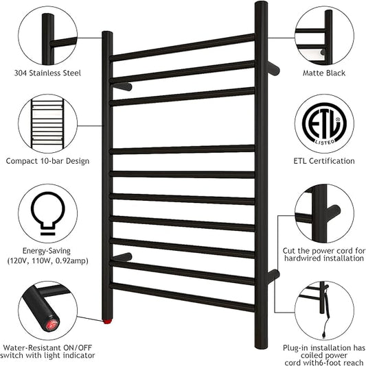 HEATGENE Towel Warmer, Compact Electric Towel Warmer