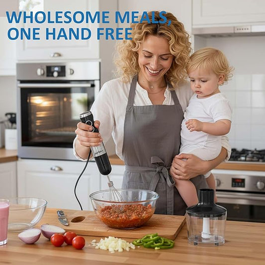 1000W Professional Hand Blender, 12-Speed Heavy Duty Immersion Blender
