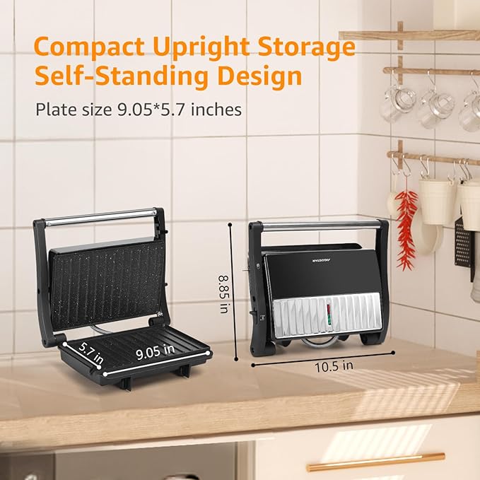 Panini Press Grill, Aigostar 1000W Sandwich Maker