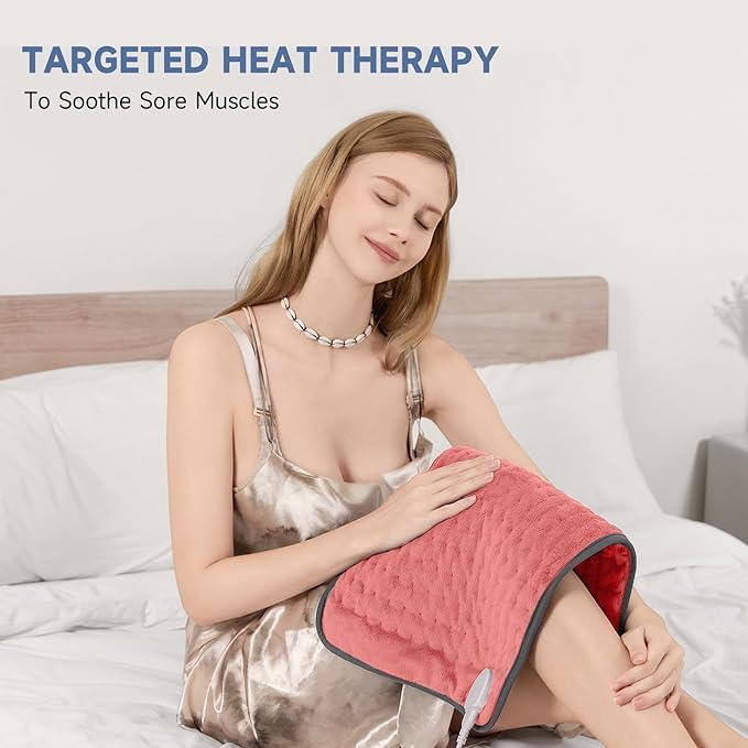 Portable Heating Pad for Back Pain, Travel Electric Heat Pad