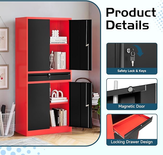MIIIKO Metal Storage Cabinet