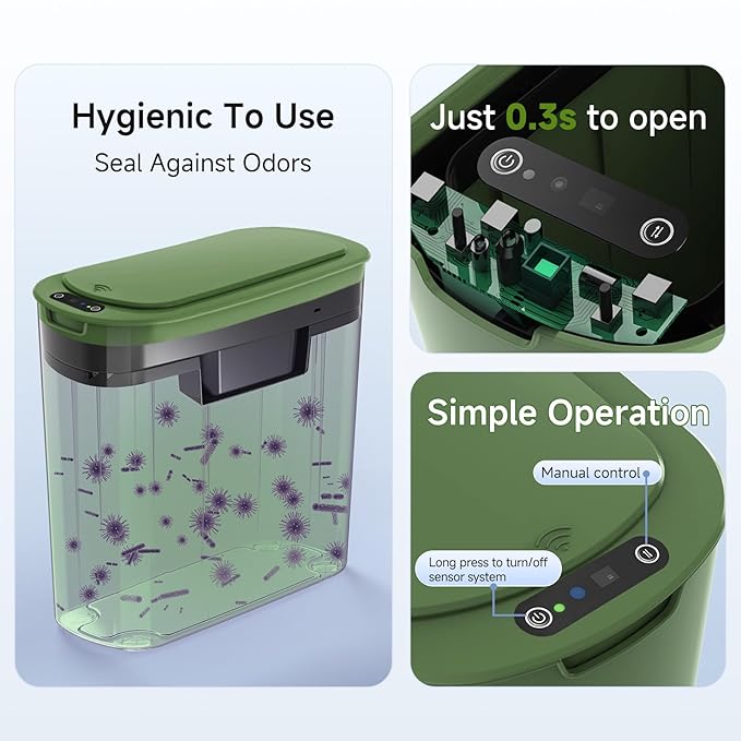 Automatic Motion Sensor Bathroom Trash Can
