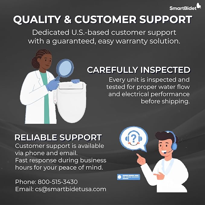 SmartBidet® SB-1200 Luxury Advanced Electric Smart Bidet Elongated White Toilet