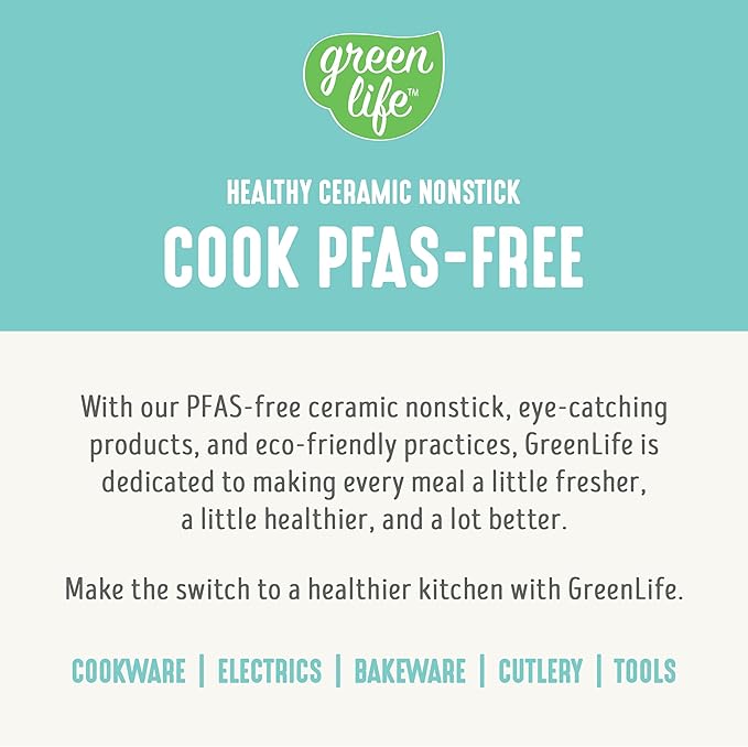 GreenLife Rice Cooker with Removable PFAS-Free Ceramic Nonstick Pot, 3-Cups