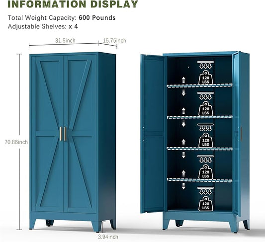 COFaR Home Farmhouse Storage Cabinet