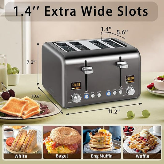 SEEDEEM 4 Slice Stainless Toaster