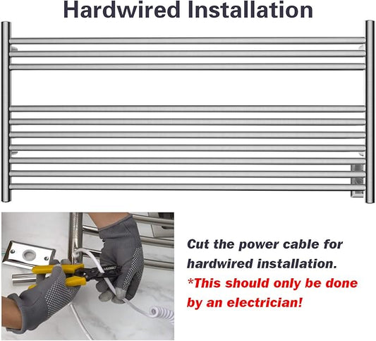 HEATGENE Towel Warmer 10 Bar Towel Dryer Wall-Mounted Plug-in Bath Towel Heater