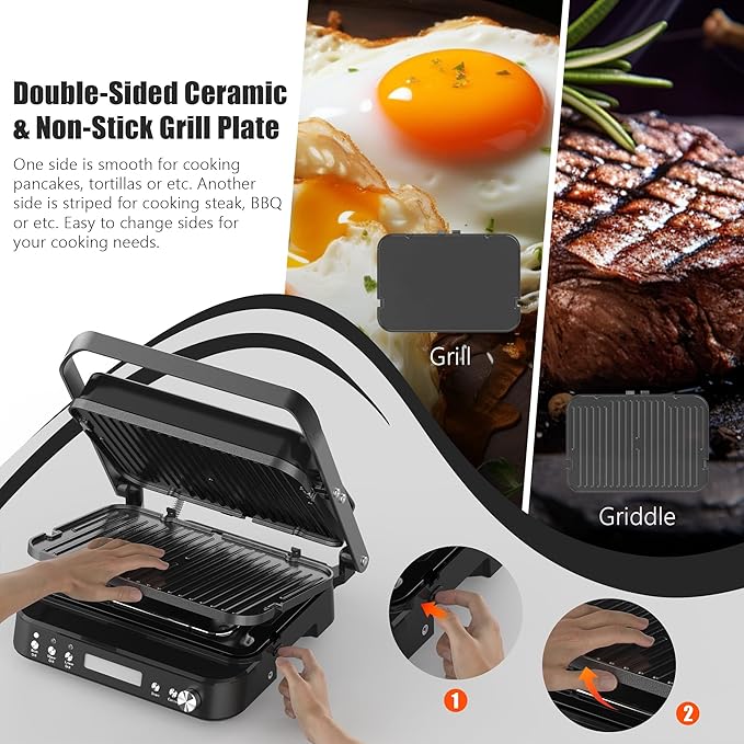 CATTLEMAN Panini Grill Press Sandwich Maker