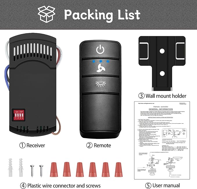 Universal Ceiling Fan Remote Control Kit, Hampton Bay Fan Remote Kit Replacement