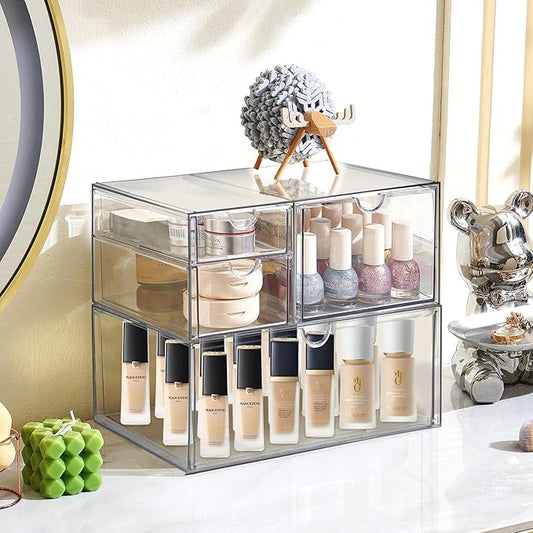 Prsildan Acrylic Drawer Makeup Organizer