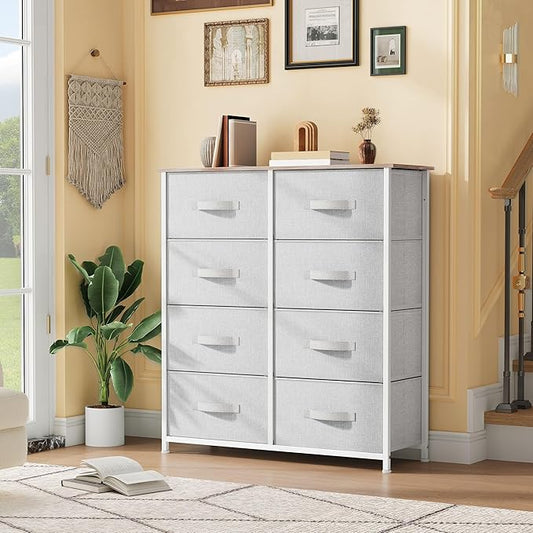 DWVO Fabric Dresser for Bedroom, Tall Dresser