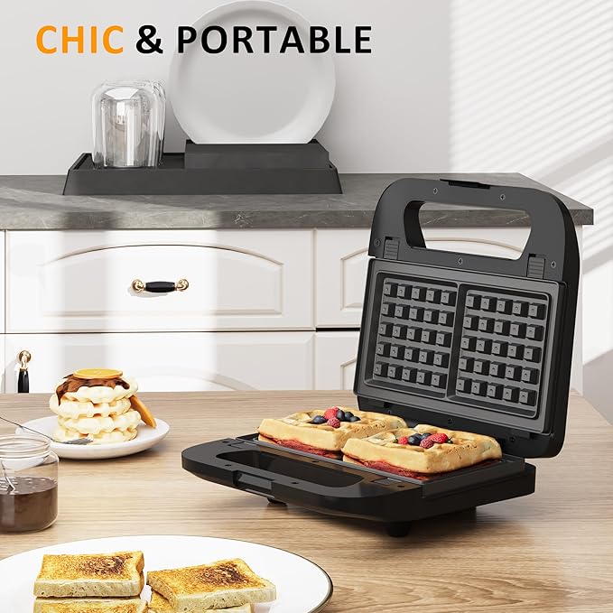 Sunvivi Sandwich Maker Panini Press: Waffle Maker