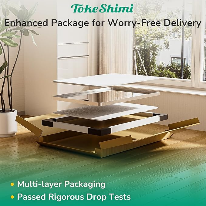 TokeShimi Brushed Nickel Vanity Mirror 60x36, Bathroom Mirror Framed Aluminum