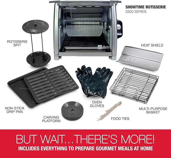 Ronco Modern Rotisserie Oven, Large Capacity Countertop Oven, Easy-to-Use