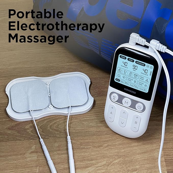 4 in 1 - D.I.Y & Tens Unit & EMS & Massage Muscle Stimulator, Dual Channel TENS