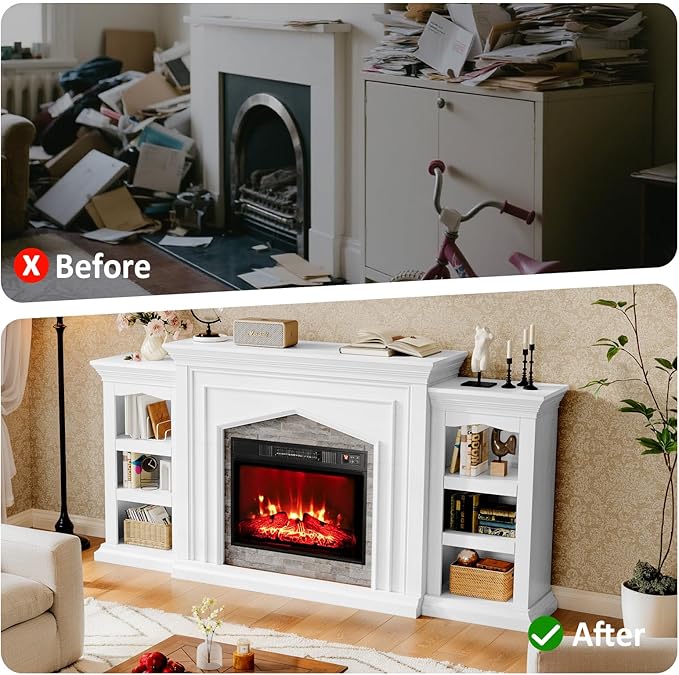 Naice 80" Electric Fireplace
