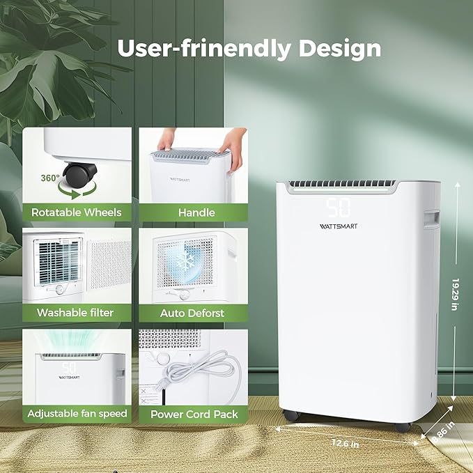 4, 500 Sq.Ft Dehumidifier for Basement
