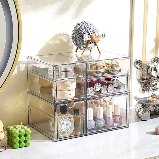 Prsildan Acrylic Drawer Makeup Organizer