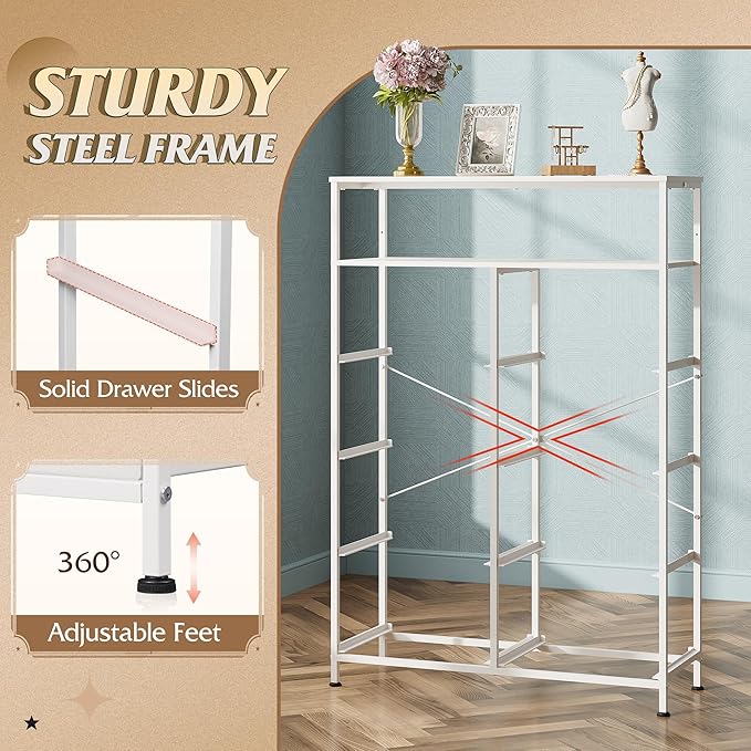 WLIVE Fabric Dresser for Bedroom