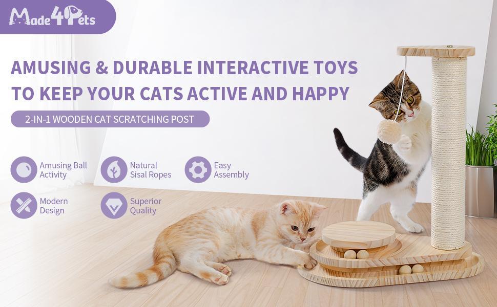 Indoor Cat Soft Scratching Board And Interactive Ball Track Toy Cat Rest And Grooming Supplies