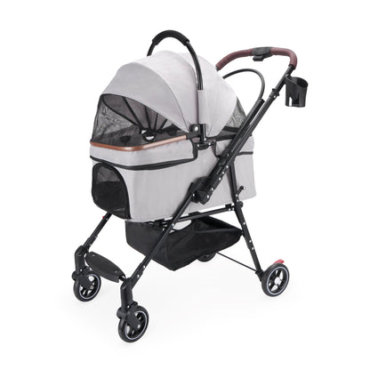 Foldable Pet Stroller For Small Dogs & Cats