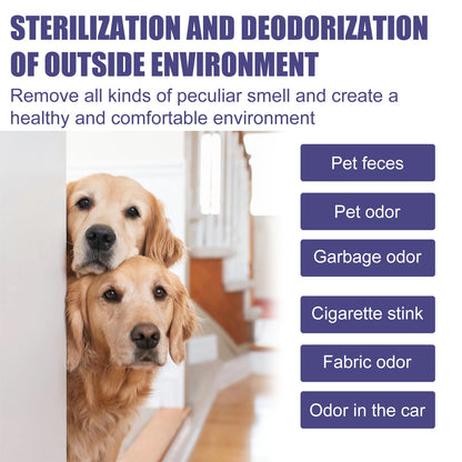 60ml Natural Pet Deodorant Spray With Portulaca & Aloe Extract, Pet Odor Eliminator, Non-Toxic Gentle Formula For Dogs