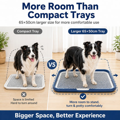Dog Potty Tray With Removable Grating, Leak-Proof Indoor Dog Toilet For Puppy Training