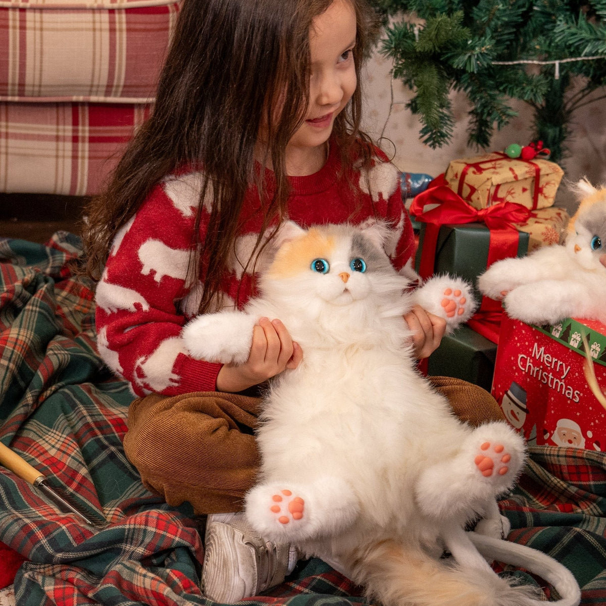 Mini Calico Cat Backpack – Plush Kitty Bag for Teens
