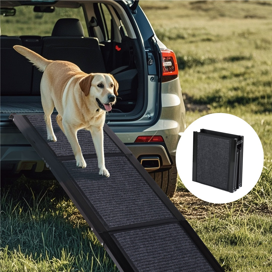 Dog Ramp For Car 71 Long & 19.3 Wide Portable Dog Ramps For Large Dogs With Non-Slip Rug Surface Dog Car Ramp For SUV Car & Truck, Folding Dog Ramp Up To 250LBS