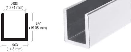 Brixwell SDCD3812BA-CCP18-XCP50 Brite Anodized Frameless Shower Door Aluminum