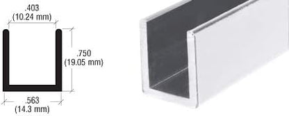 Brixwell SDCD3812BA-CCP18-XCP50 Brite Anodized Frameless Shower Door Aluminum