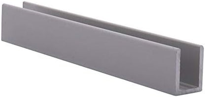 Brixwell SDCD38A-CCP48 Satin Anodized 3/8" Fixed Panel Shower Door Deep