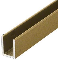 Brixwell SDCD38ABRS-CCP12 Antique Brass 3/8" Fixed Panel Shower Door Deep