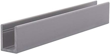 Brixwell SDCD38A-CCP36-XCP10 Satin Anodized 3/8" Fixed Panel Shower Door Deep