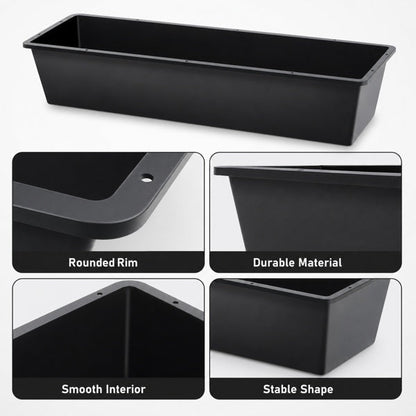 4-piece Dual-purpose Plastic Livestock Feed Trough Suitable For Daily Feeding Of Horses, Goats, Pigs And Other Animals Widely Adaptable To Home Backyards, Pastoral Fences, Livestock Sheds And Other