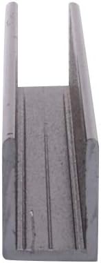 Brixwell SDCD38BL-CCP48 Black 3/8" Fixed Panel Shower Door Deep U-Channel