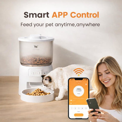 Smart Pet Feeder 3L Automatic Food Dispenser For Cats, Dogs Small Pets Indoor, Timed And Quantitative Dry Food Cat Feeder Kibble, Feeding