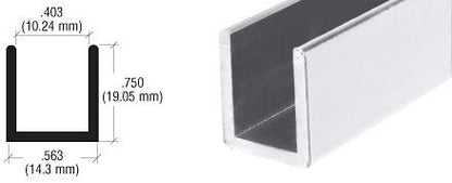 Brixwell SDCD38BA-CCP24-XCP50 Brite Anodized 3/8" Fixed Panel Shower Door Deep