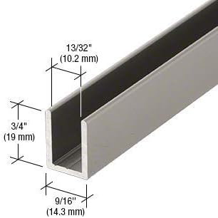 Brixwell SDCD38SN-CCP72-XCP25 Satin Nickel 3/8" Fixed Panel Shower Door Deep