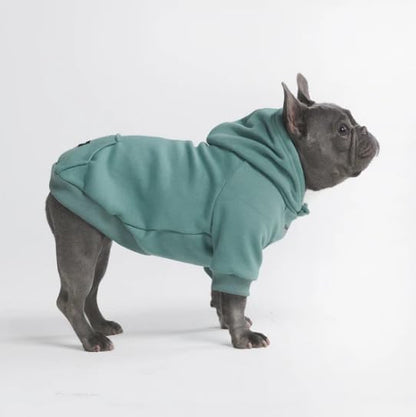 Spark Paws Dog Hoodie – Premium Dog Sweater for Small, Medium, and Large Dogs | Warm Outfits for French Bulldogs, Pitbull, Puppy, Winter Jacket Alternative - Teal - 2XL