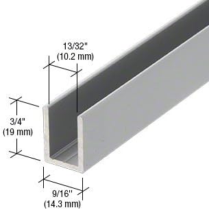 Brixwell SDCD38A-XCP10 Satin Anodized 3/8" Fixed Panel Shower Door Deep